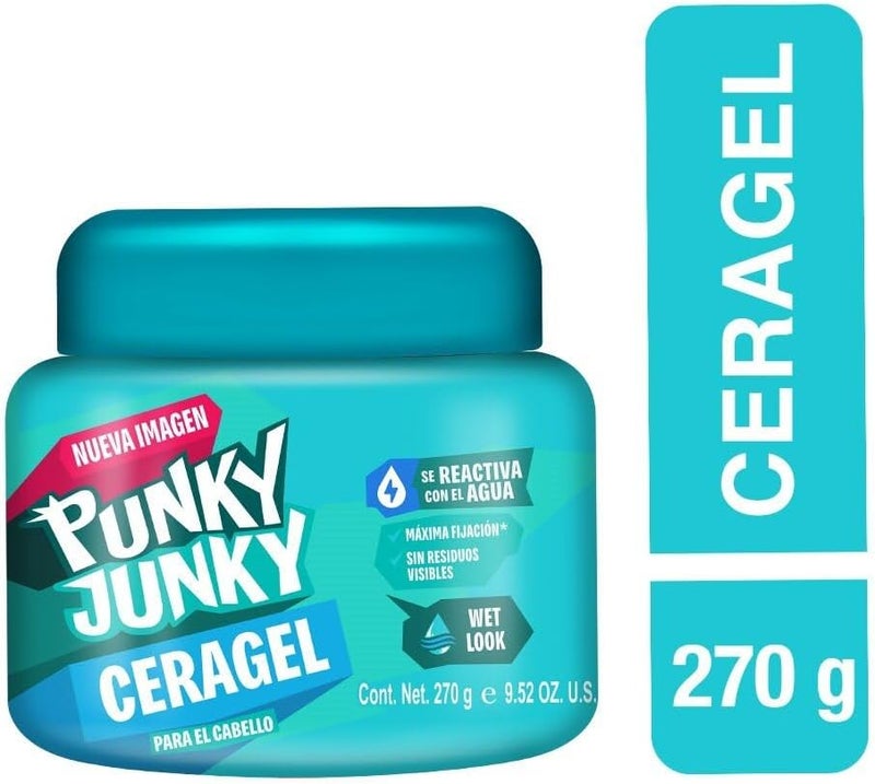 Punky Junky Cera Gel Fx Brilliant Gel Wax 9.52 oz - Maximum Hold and Wet Look - Image 2